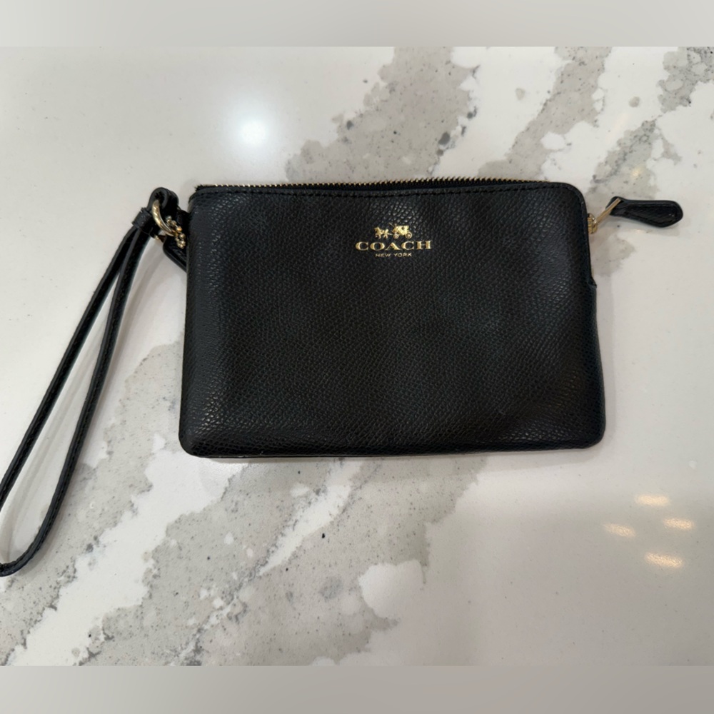 Coach leather wristlet - Black